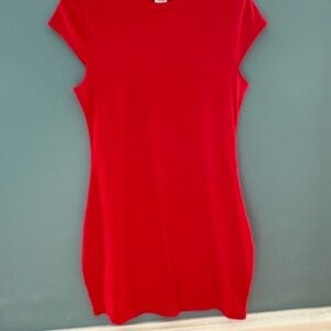 VS Vibrant Red Cap Sleeve Dress